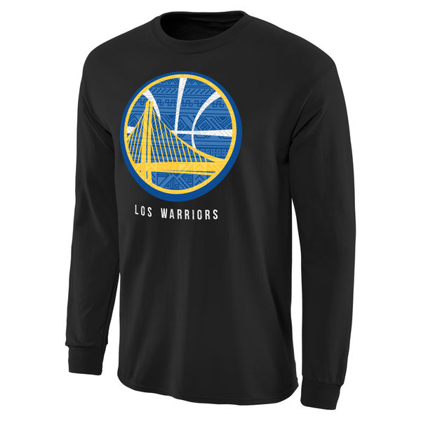 NBA Men Golden State Warriors Noches Enebea Long Sleeve TShirt  Black->nba t-shirts->Sports Accessory